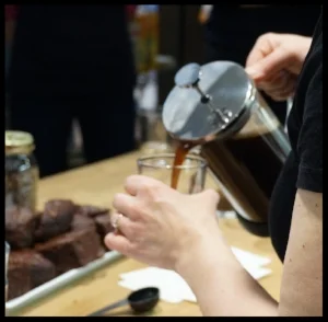 Double chocolate banana bread goes so well with Sparkplug Coffee! 