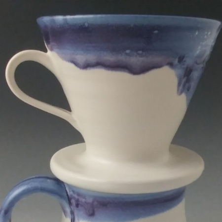 Our friend June made this lovely ceramic pourover - it takes the Hario V60 type cotton filters. Check out the Junepots shop to see what other designs and styles she has in stock.