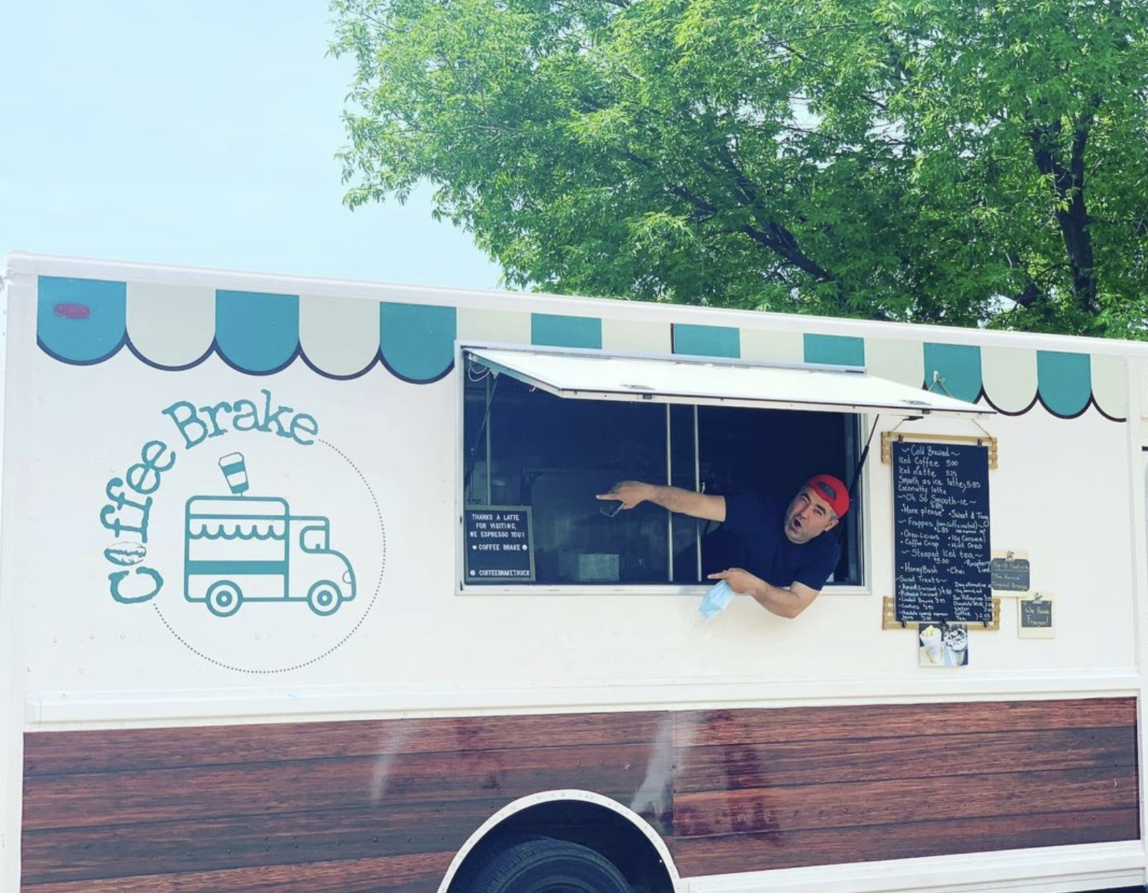 Sparkplug Coffee is served at the Coffee Brake Truck!