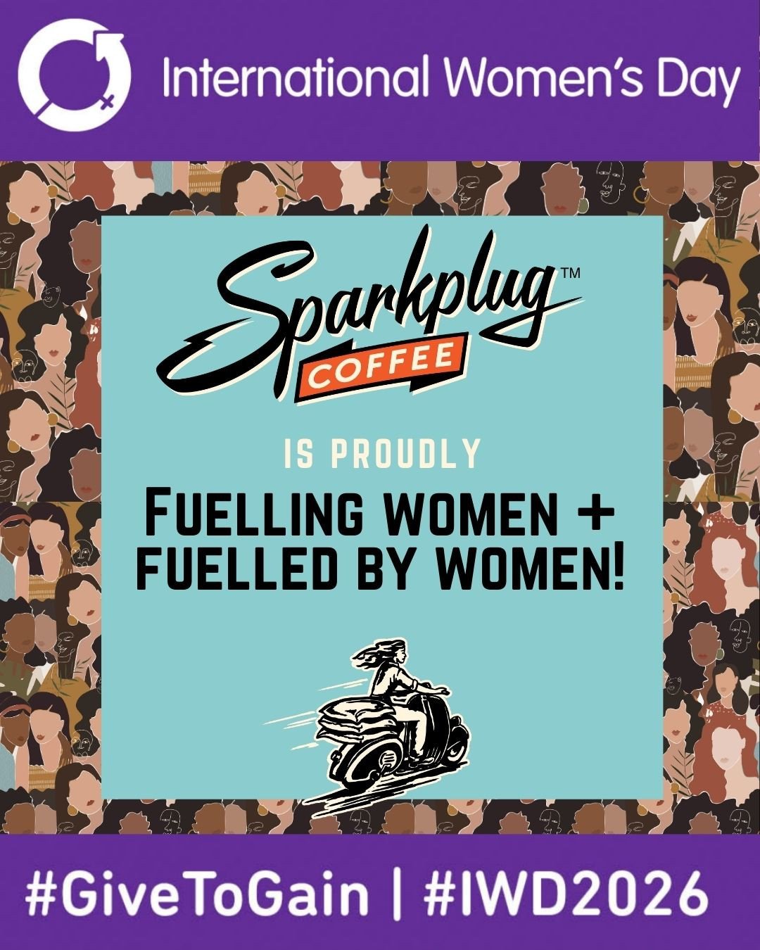 #GiveToGain is this years #InternationalWomensDay theme!♀️⁠
⁠
DYK... Sparkplug coffee not only fuels an amazing community of women with great coffee, but is also #FemaleOwned and operated! ⁠
⁠
THANK YOU to all the incredible women that make this coff