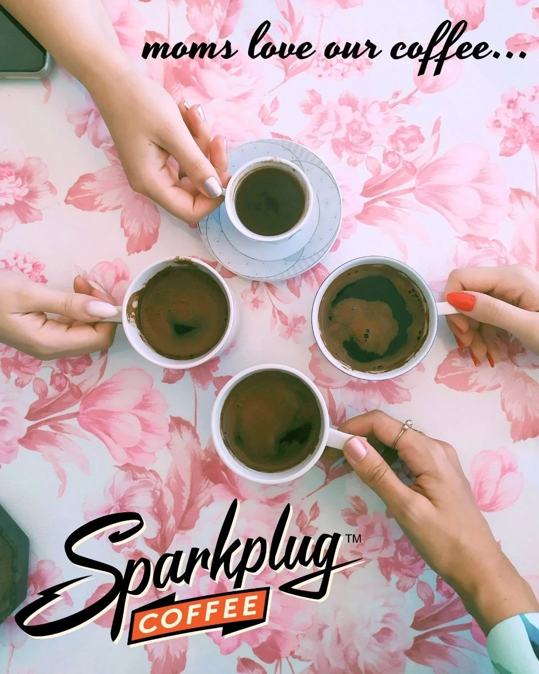 True story. ALL moms that love coffee, love SPARKPLUG COFFEE!⁠
😊⁠
We deliver fresh roasted coffee in a wide range of styles from dark to decaf, whole bean - or ground for her coffee maker! 🌸🩷📬⁠
⁠
She'll love our autopilot subscription service and