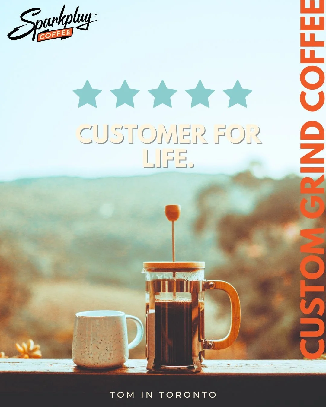&ldquo;Getting a grind for French press is hard enough but getting one that is a delicious dark roast like yours is almost impossible. Customer for life.&rdquo;⁠
- Tom in Toronto⁠
⁠
We&rsquo;re not just any coffee company! ⁠
⁠
Tom knows it! At Sparkp