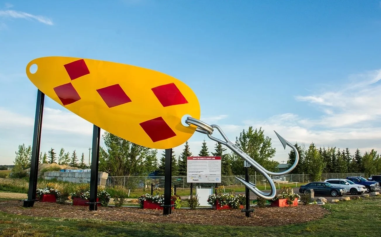 world's largest fishing lure Lacombe Alberta