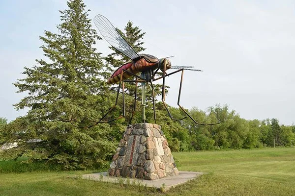 Komarno Mosquito statue by Milan Lukes
