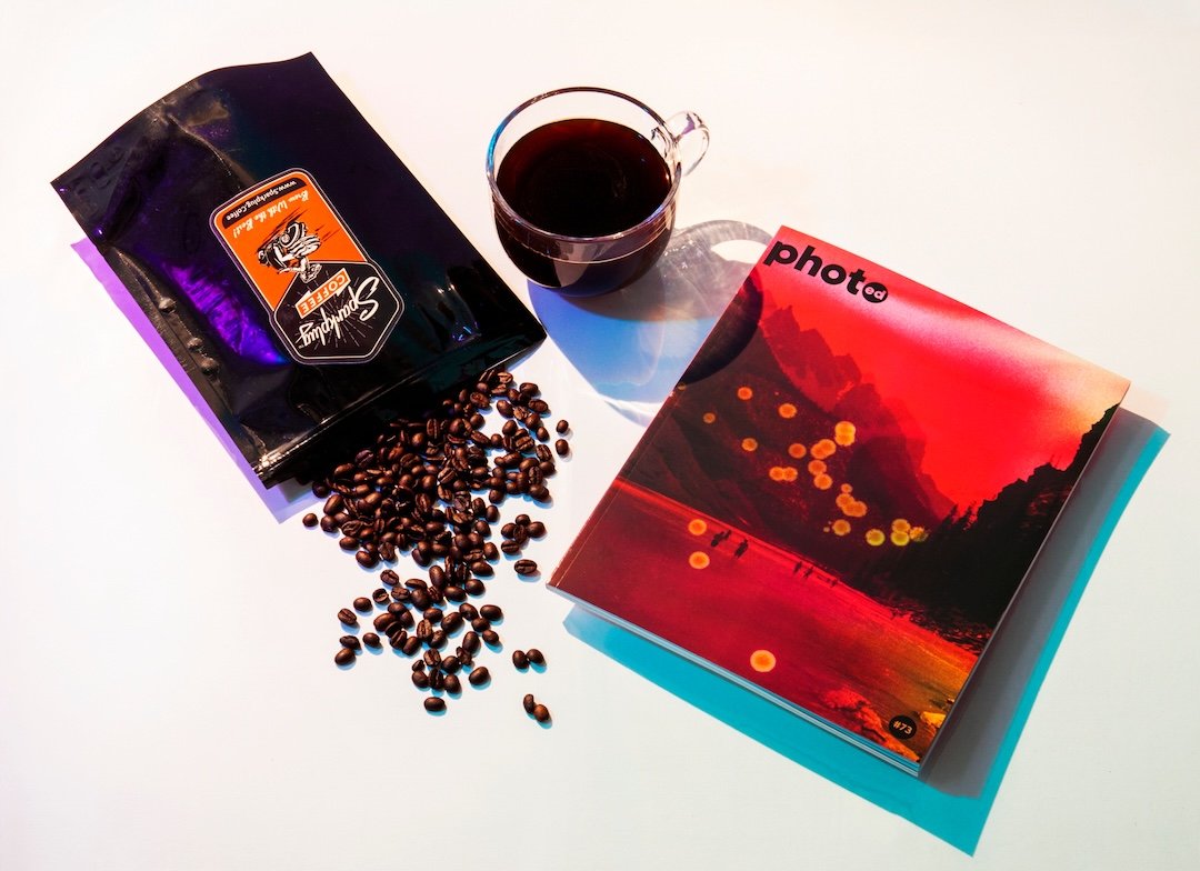 current issue of photoED magazine with Sparkplug coffee