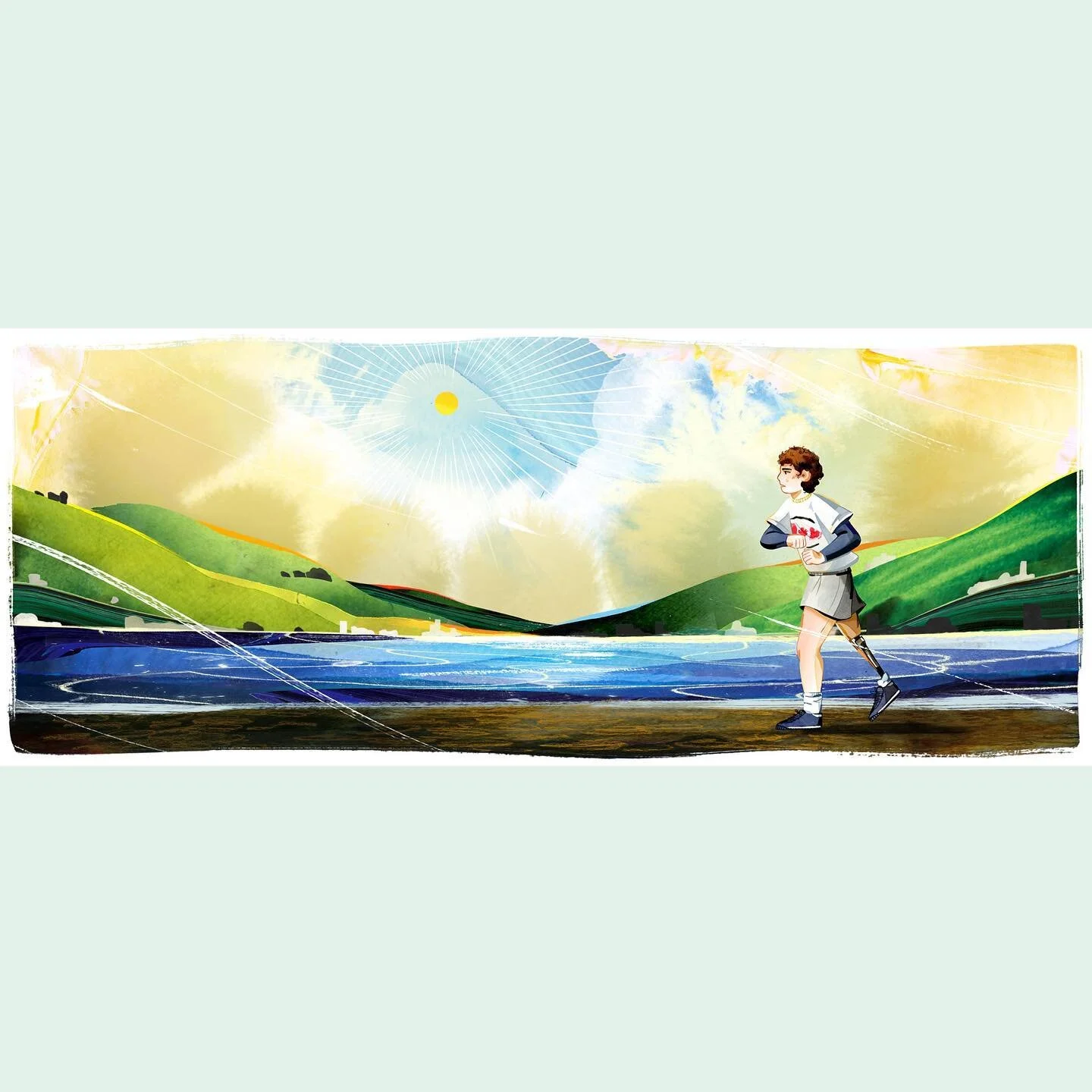 If you use google you might have recognized who drew today&rsquo;s doodle :)! Very honoured and thankful to have had the chance to draw this doodle commemorating Terry Fox and his Marathon of Hope. Many, many thanks to my AD Kevin for giving me this 