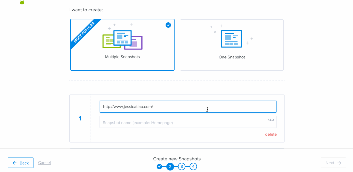 Crazy Egg Snapshot Creation Flow Demo.gif