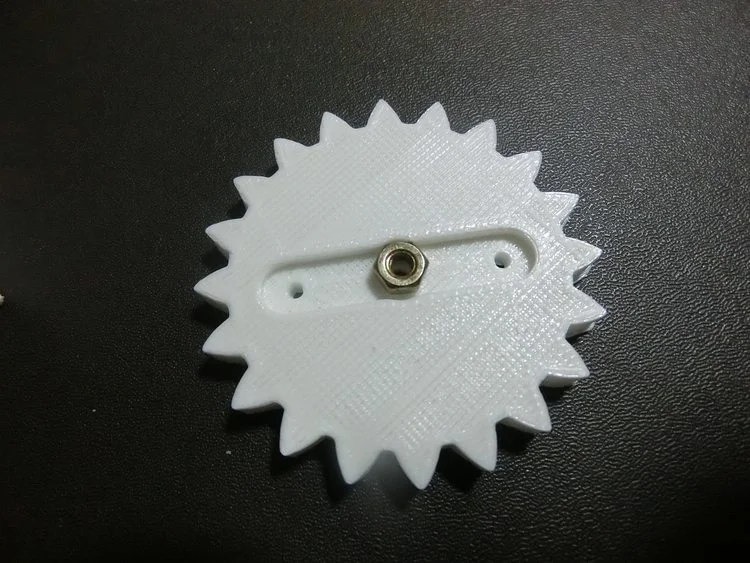 用達億KINGSSEL 3D列印機 印出來的齒輪。