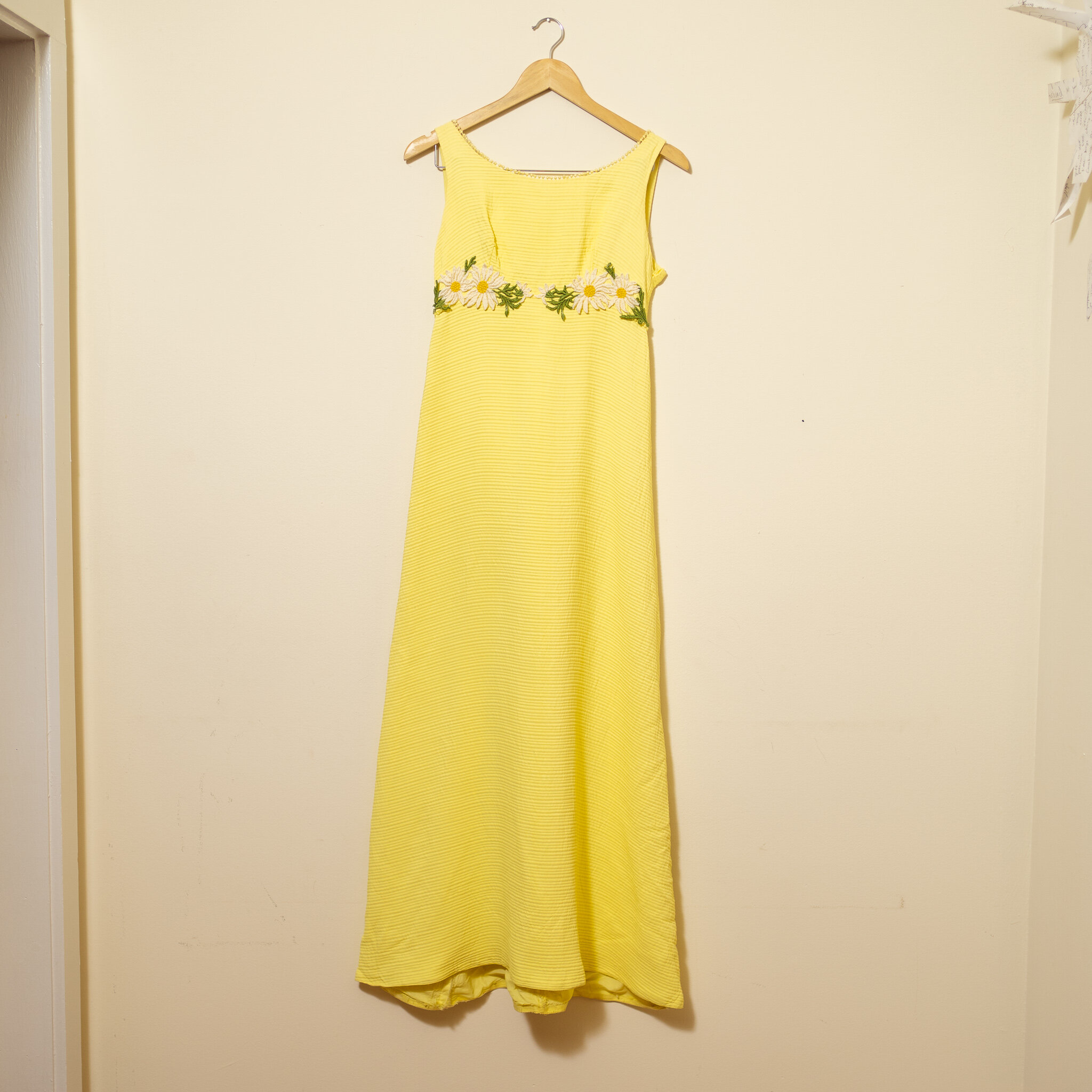 1970s Yellow Daisy Dress