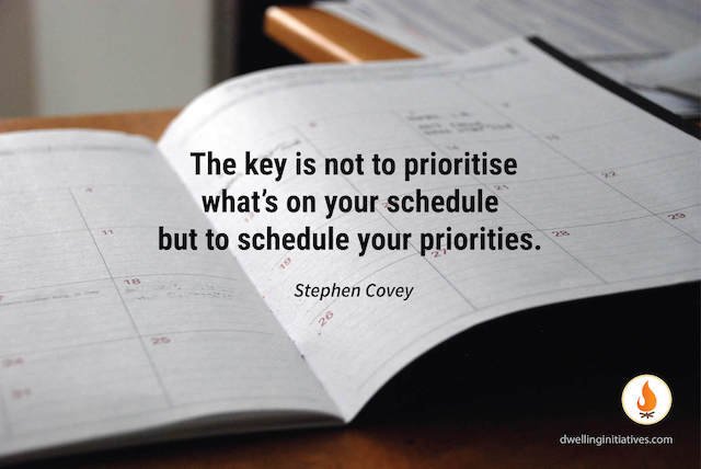 Schedule your priorities