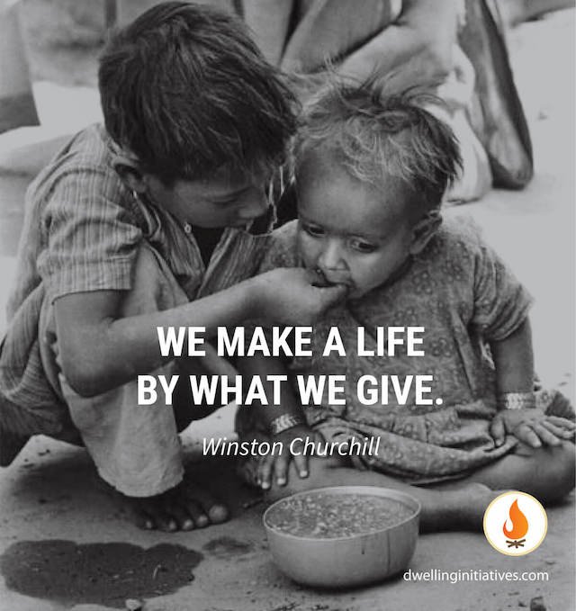 We make a life by what we give