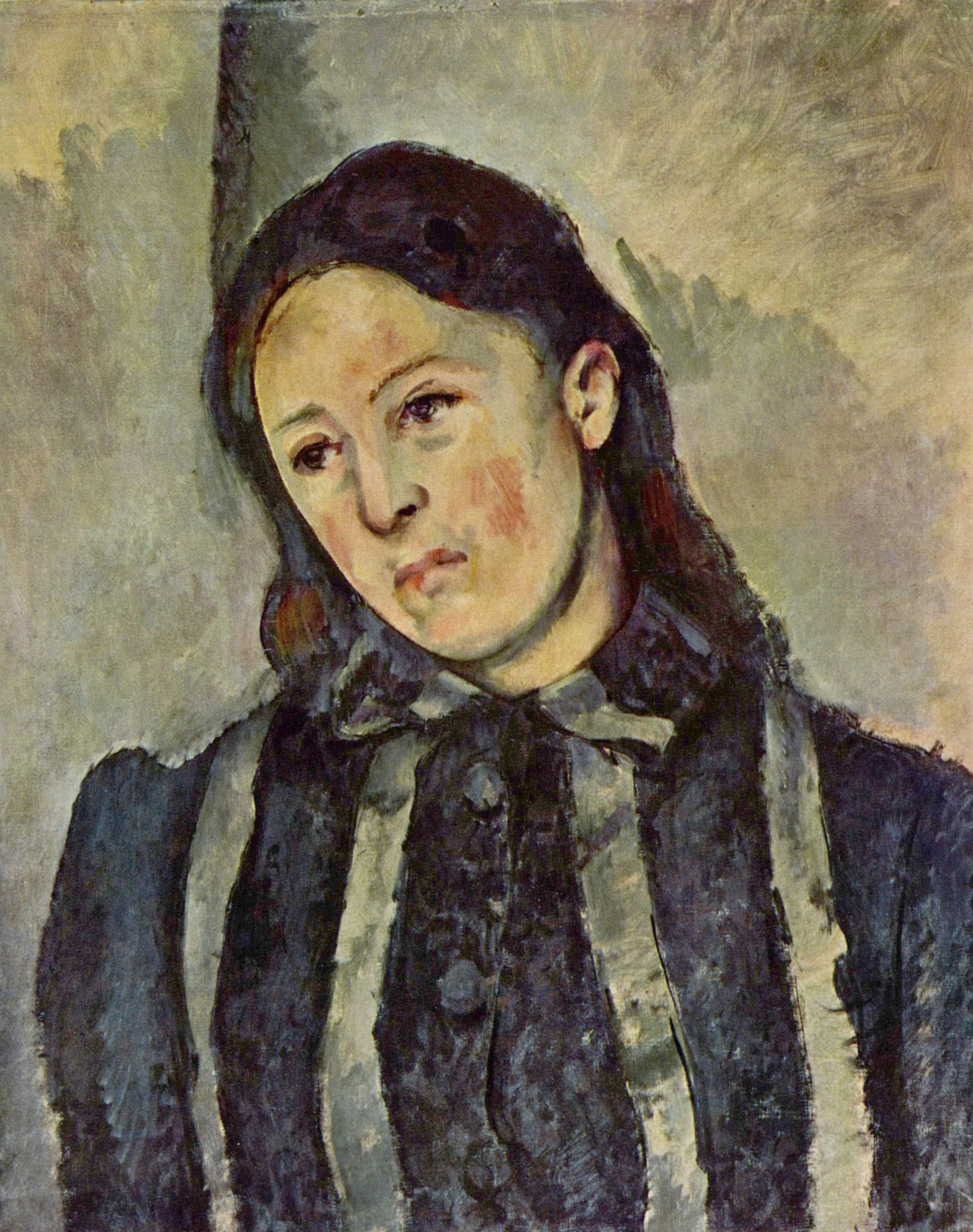 Paul Cézanne, Portrait of Madame Cézanne with Loosened Hair , 1883-1887, Philadelphia Museum of Art.