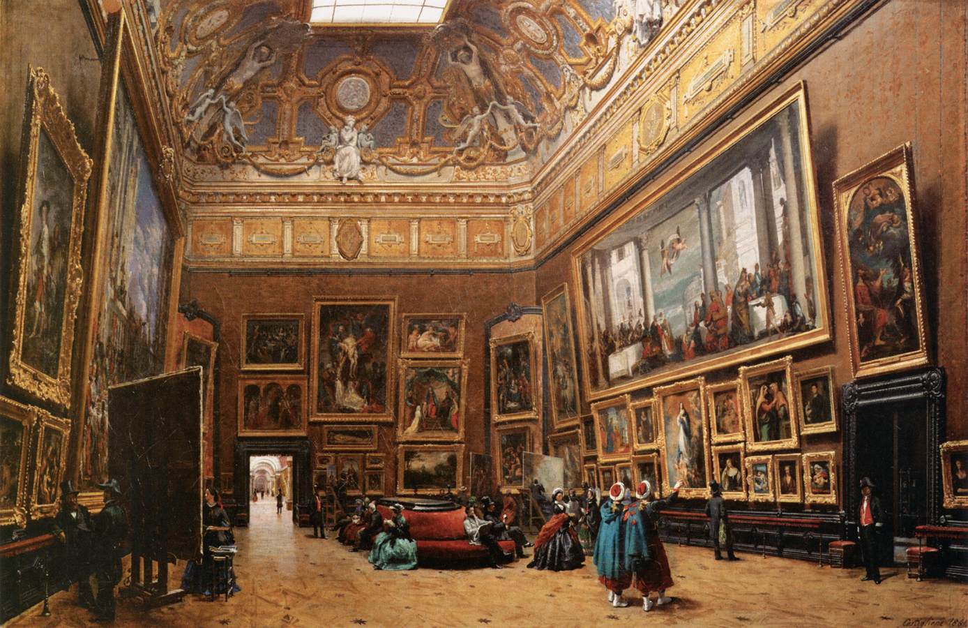 Giuseppe Castiglione, View of the Grand Salon Carré in the Louvre , 1861. Louvre, Paris. 