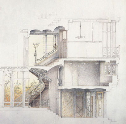 Victor Horta, Hôtel Tassel , 1893-1894. Brussels.