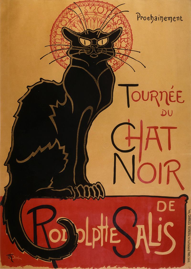 Théophile Steinlen, La tournée du Chat Noir avec Rodolphe Salis , 1896, Zimmerli Art Museum at Rutgers University.