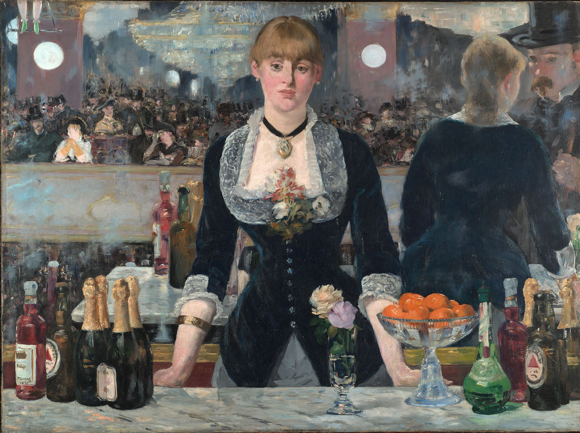 Édouard Manet, A Bar at the Folies-Bergère (Un Bar aux Folies-Bergère) , 1882, Courtauld Institute of Art.