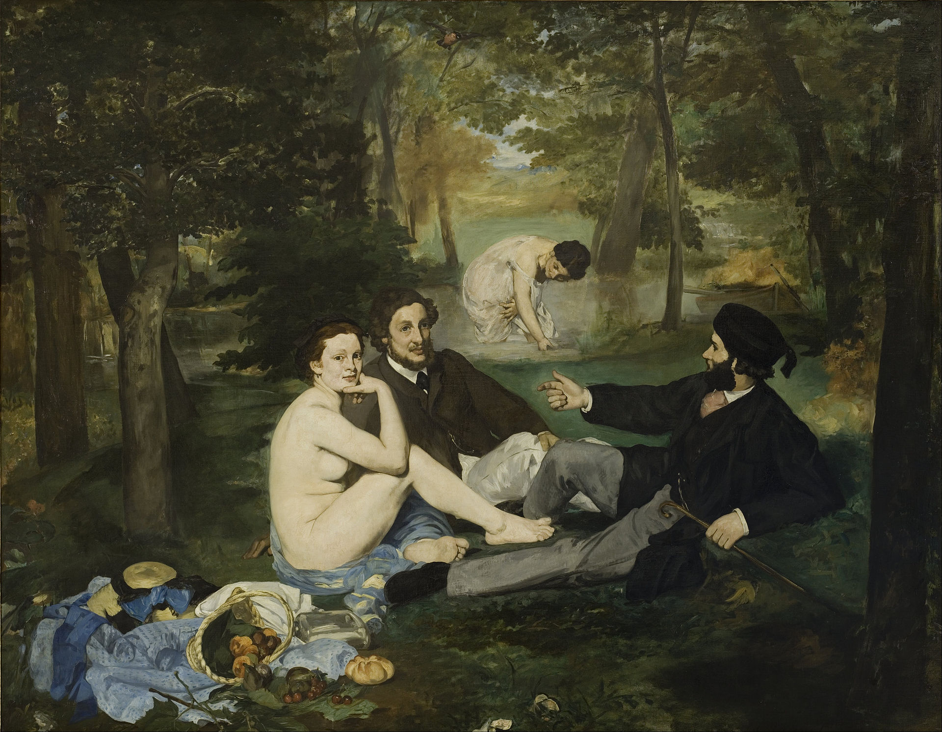 Édouard Manet, The Luncheon on the Grass (Le déjeuner sur l'herbe) , 1863, Musée d'Orsay. 