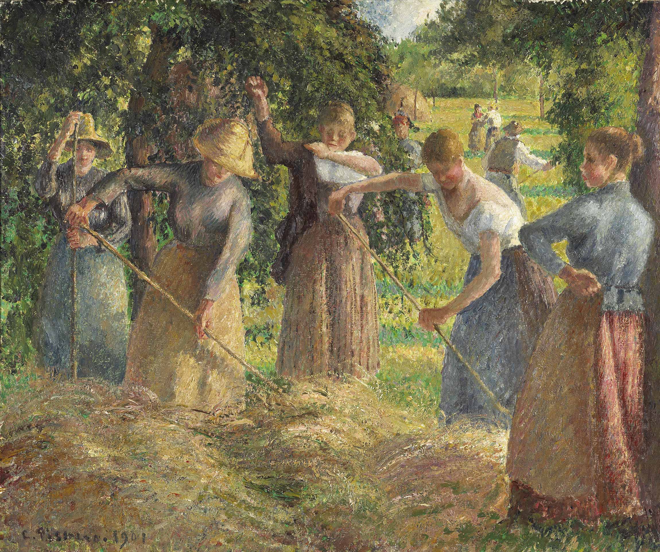 Camille Pissarro, Hay Harvest at Éragny , 1901, National Gallery of Canada, Ottawa, Ontario.