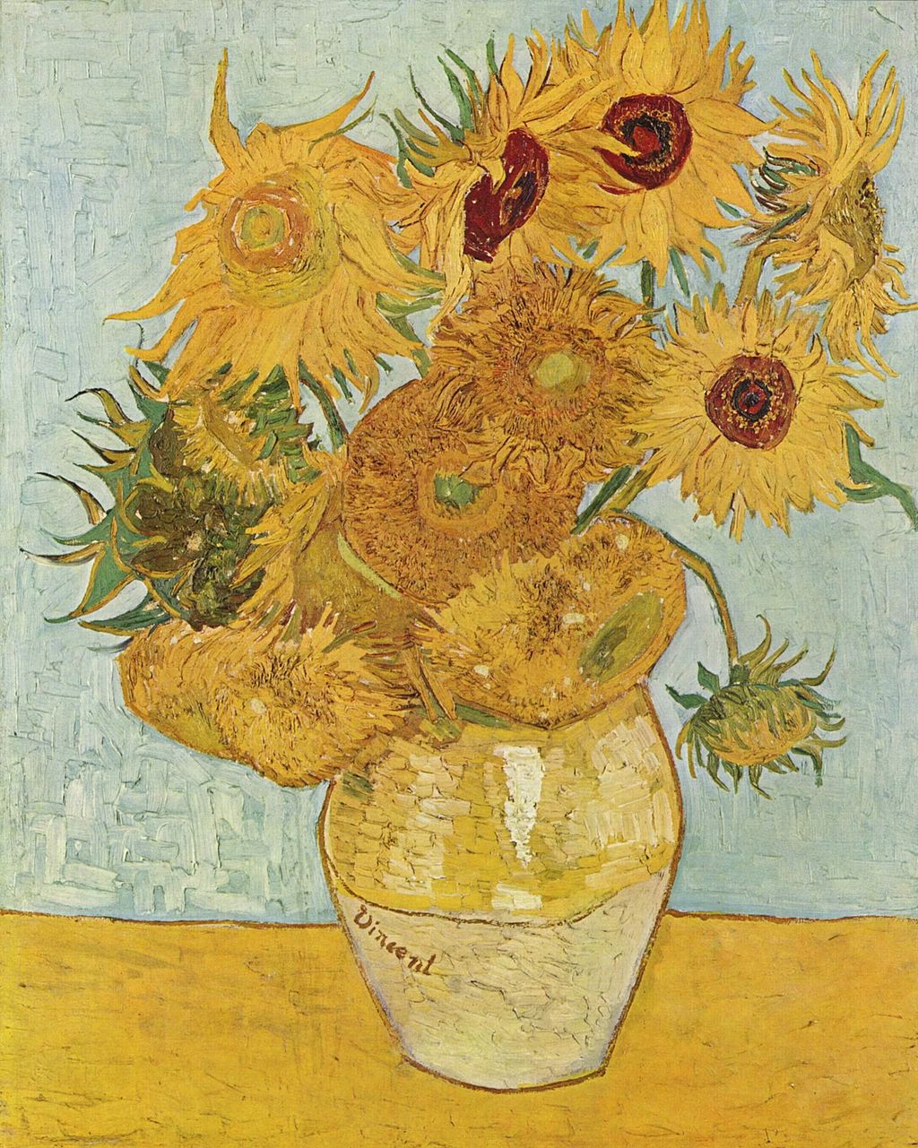 Vincent van Gogh, Still Life: Vase with Twelve Sunflowers , 1888, Neue Pinakothek, Munich.
