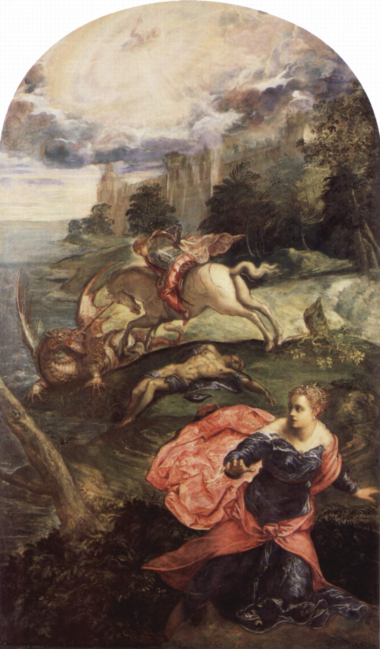 Tintoretto, Saint George and the Dragon , 1555 - 1558, National Gallery, London.