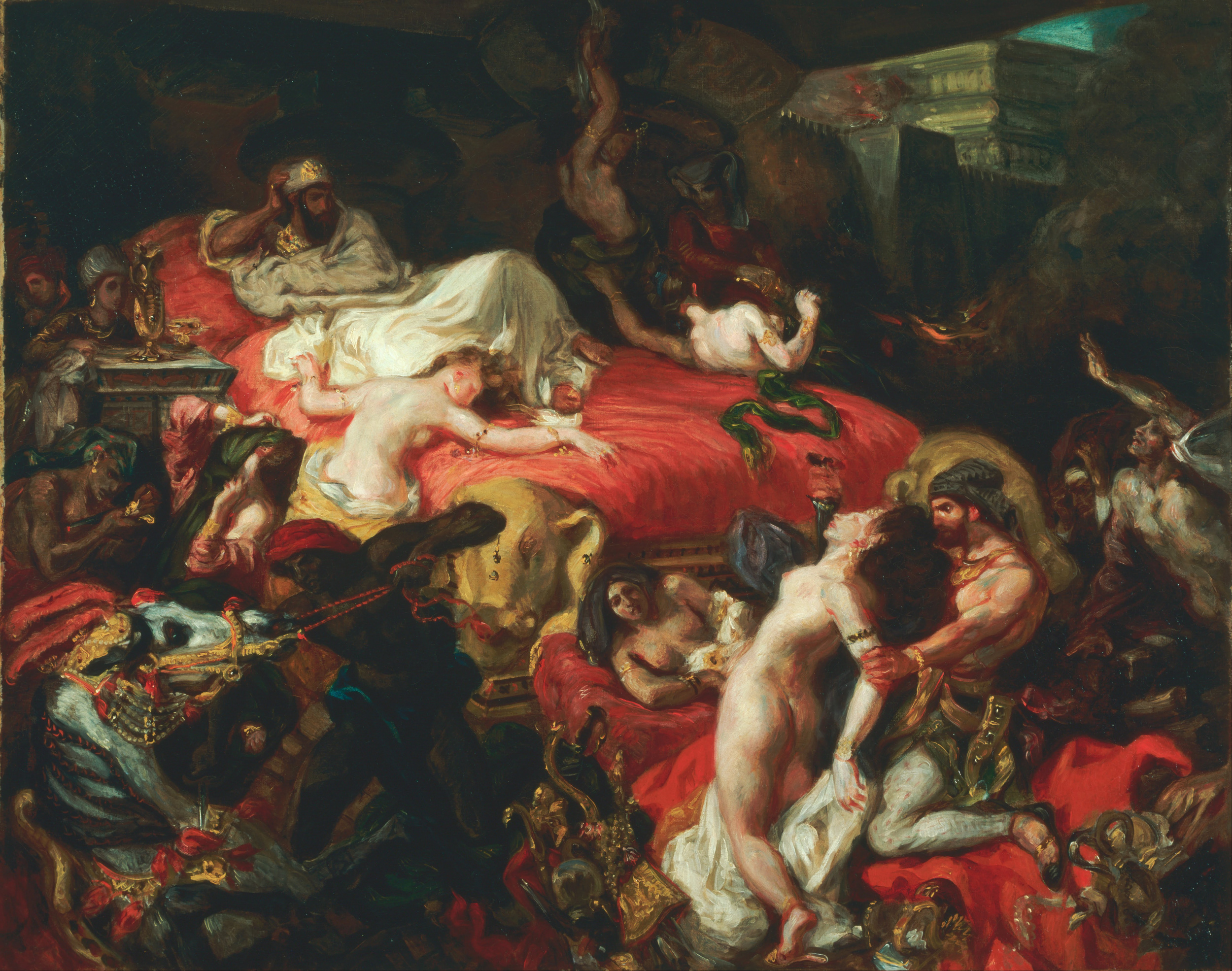 Eugène Delacroix, Death of Sardanapalus , 1827, Philadelphia Museum of Art.