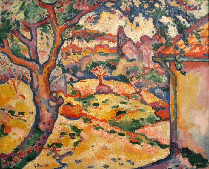 Georges Braque, L'Olivier près de l'Estaque (The Olive tree near l'Estoque), 1906, Musée d'Art Moderne de la Ville de Paris.