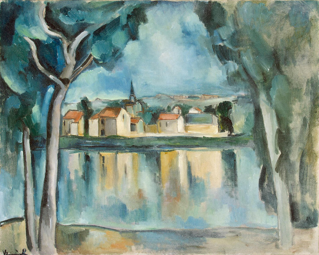 Maurice de Vlaminck, Town on the Bank of a Lake , c.1909, Hermitage Museum, Saint Petersburg.