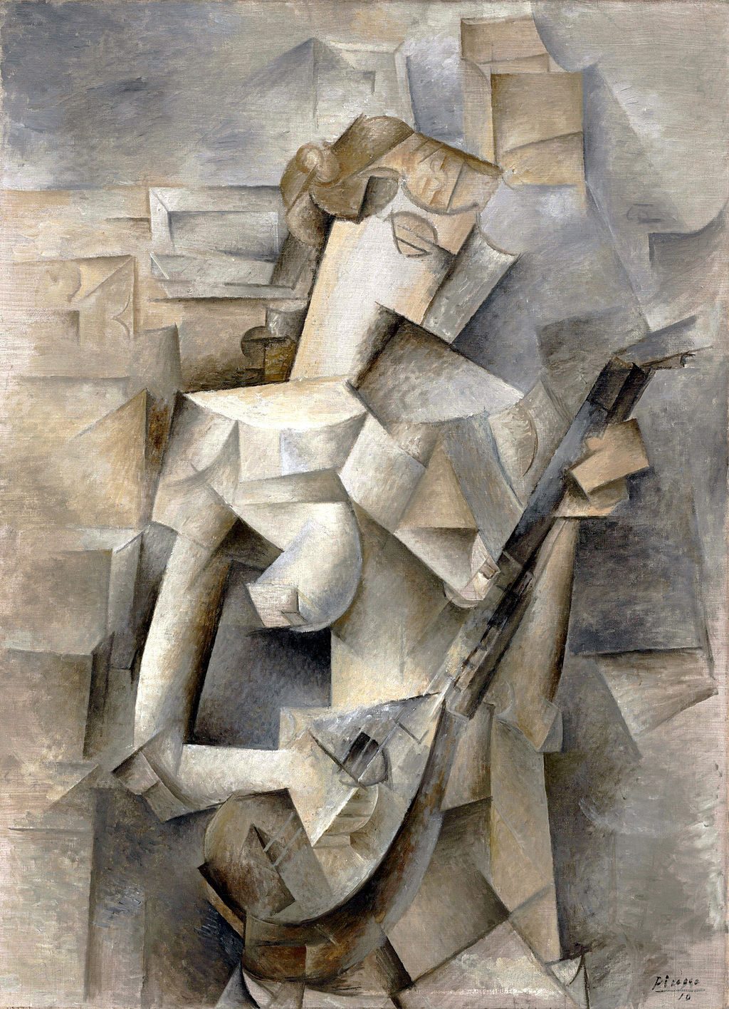 Pablo Picasso, Girl with a Mandolin (Fanny Tellier) , 1910, Museum of Modern Art, New York.