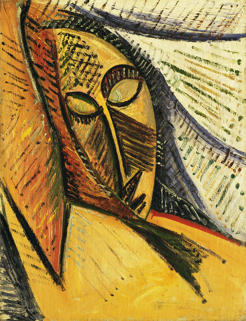 Pablo Picasso, Head of a Sleeping Woman (Study for Nude with Drapery) , 1907, The Museum of Modern Art, New York.