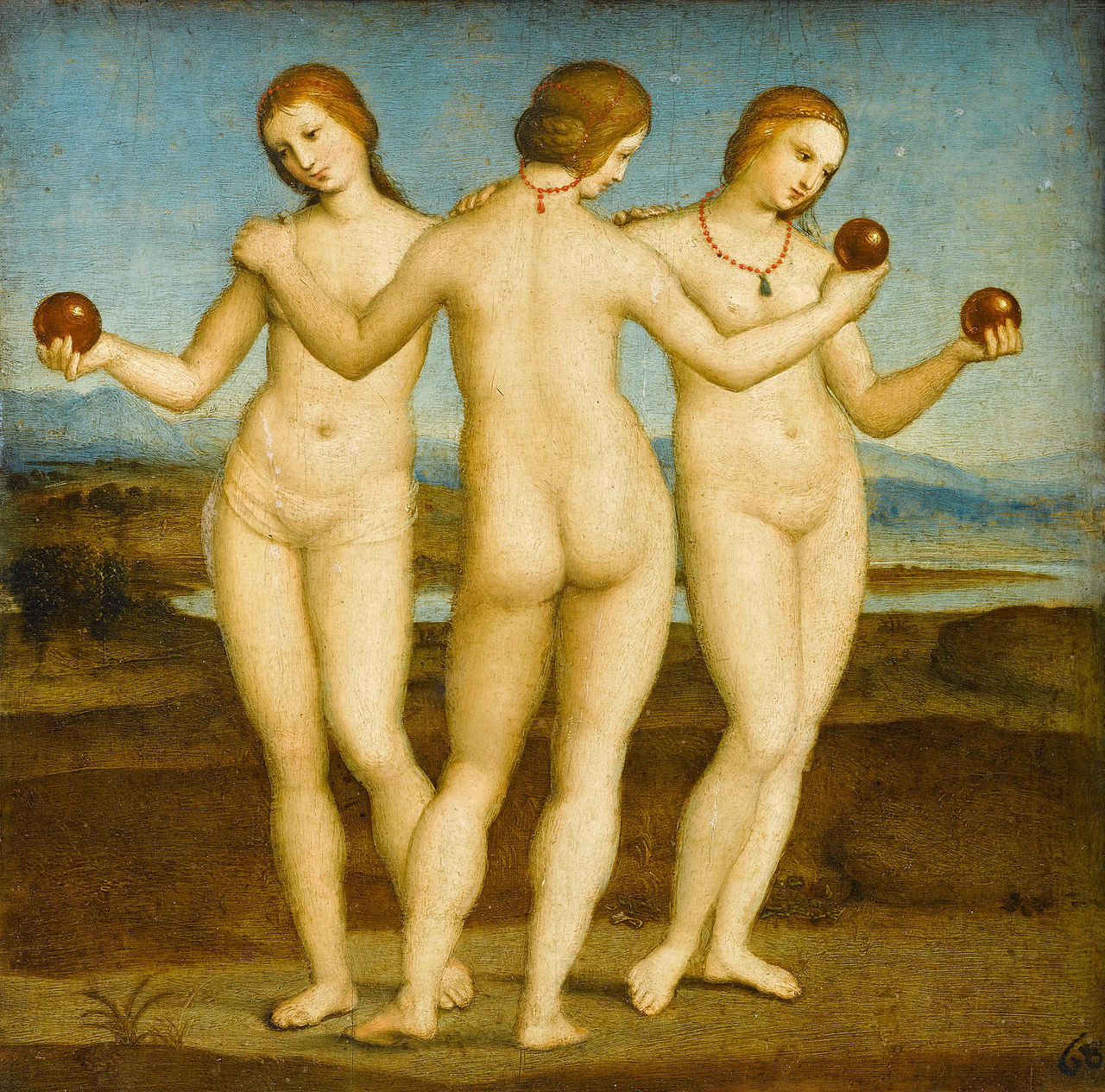 Raphael, The Three Graces , 1504–1505, Musée Condé, Chantilly.