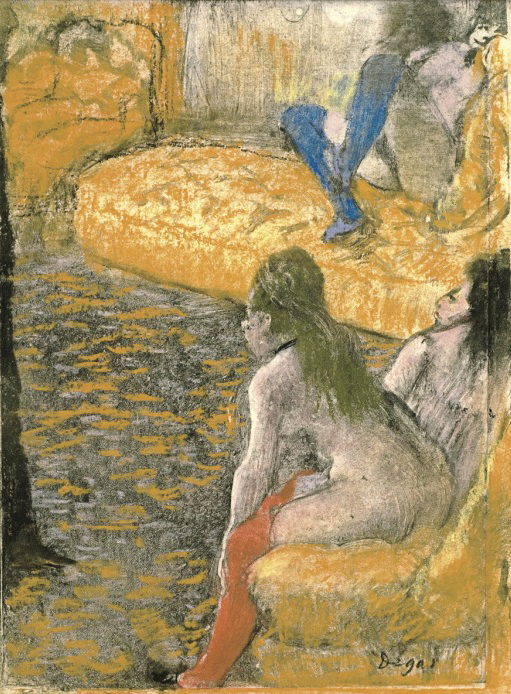 Edgar Degas, Waiting for a Client , 1876-77, Museum of Fine Arts, Boston.