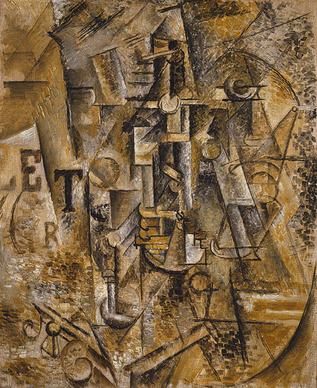 Pablo Picasso, Still Life with a Bottle of Rum , 1911, Metropolitan Museum of Art, New York.