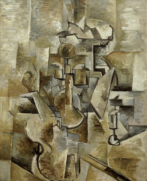 Georges Braque, Violin and Candlestick , 1910, San Francisco Museum of Modern Art.