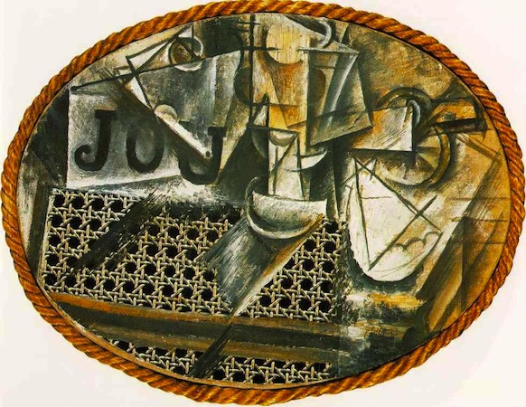 Pablo Picasso, Still Life with Chair Caning , 1912, Musée Picasso, Barcelona. 