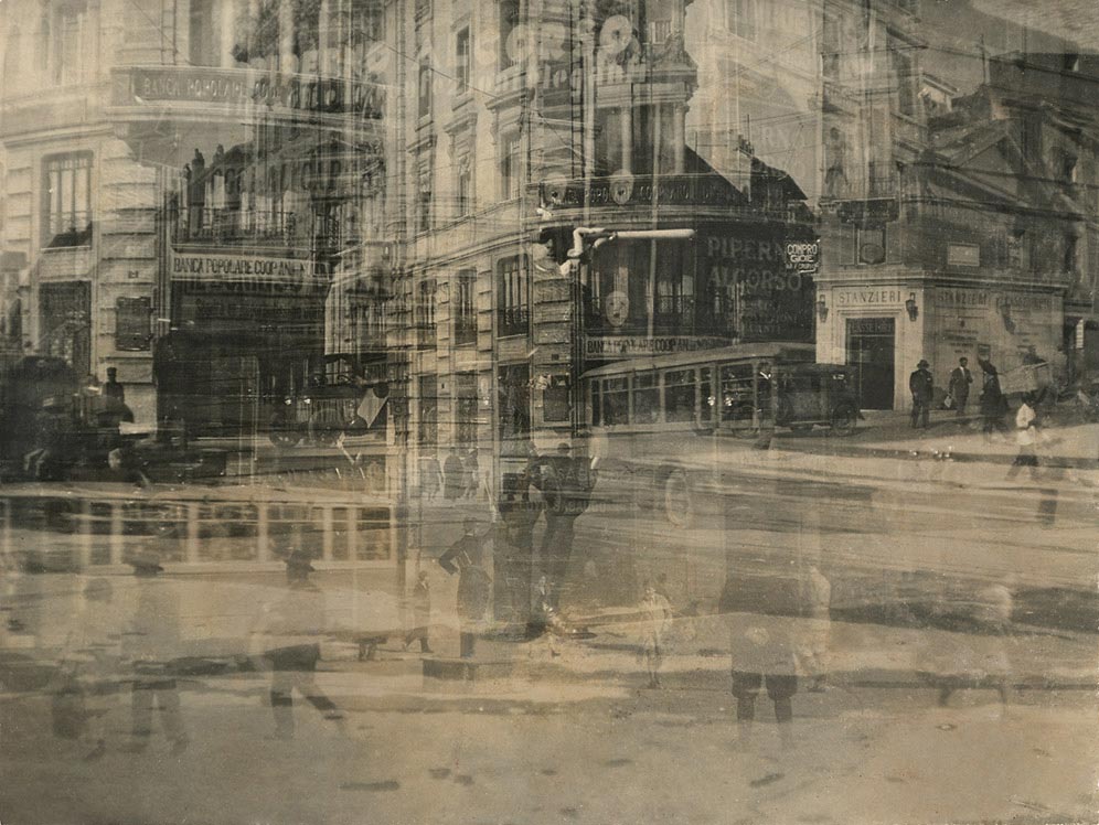 Mario Bellusi, Modern Traffic in Ancient Rome , 1930, Guggenhein Museum, New York.