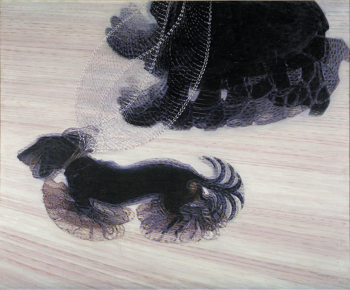 Giacomo Balla, Dynamism of a Dog on a Leash , 1912, Albright-Knox Art Gallery.