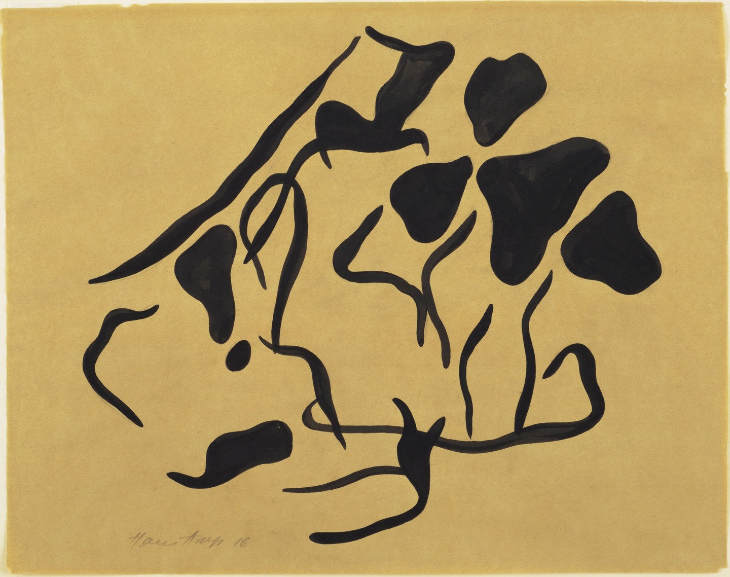 Jean (Hans) Arp, Automatic Drawing , 1917-18 (inscribed 1916), Museum of Modern Art, New York.