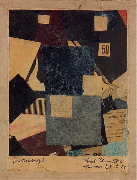 Kurt Schwitters, Merz 50 Composition , 1922, Museum of Fine Arts, Budapest.
