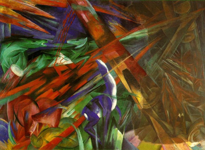 Franz Marc, Fate of the Animals , 1913, Kunstmuseum, Basel.