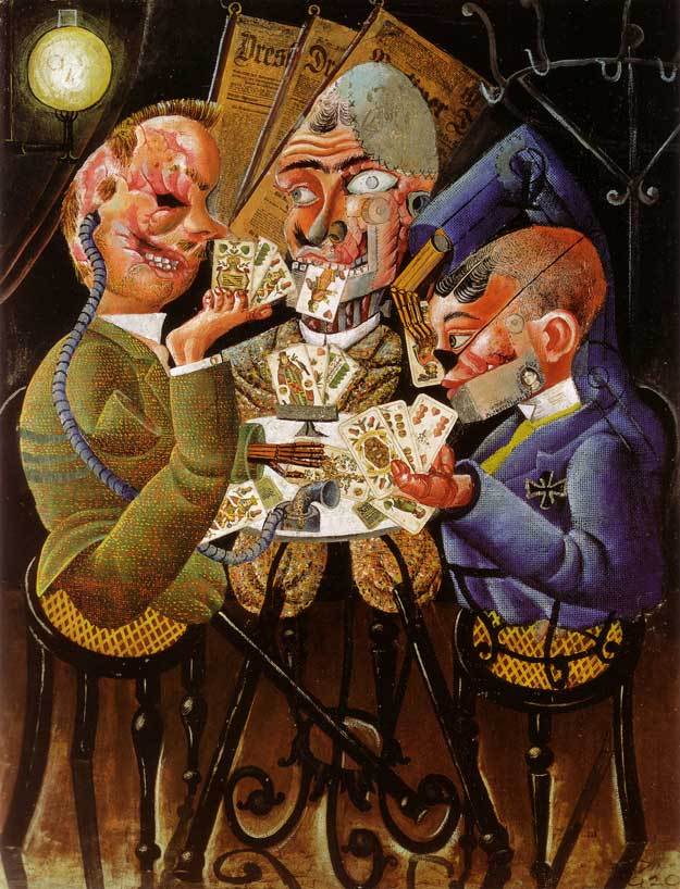 Otto Dix, Cardplaying War-Cripples , 1920, Staatliche Museen, Berlin.