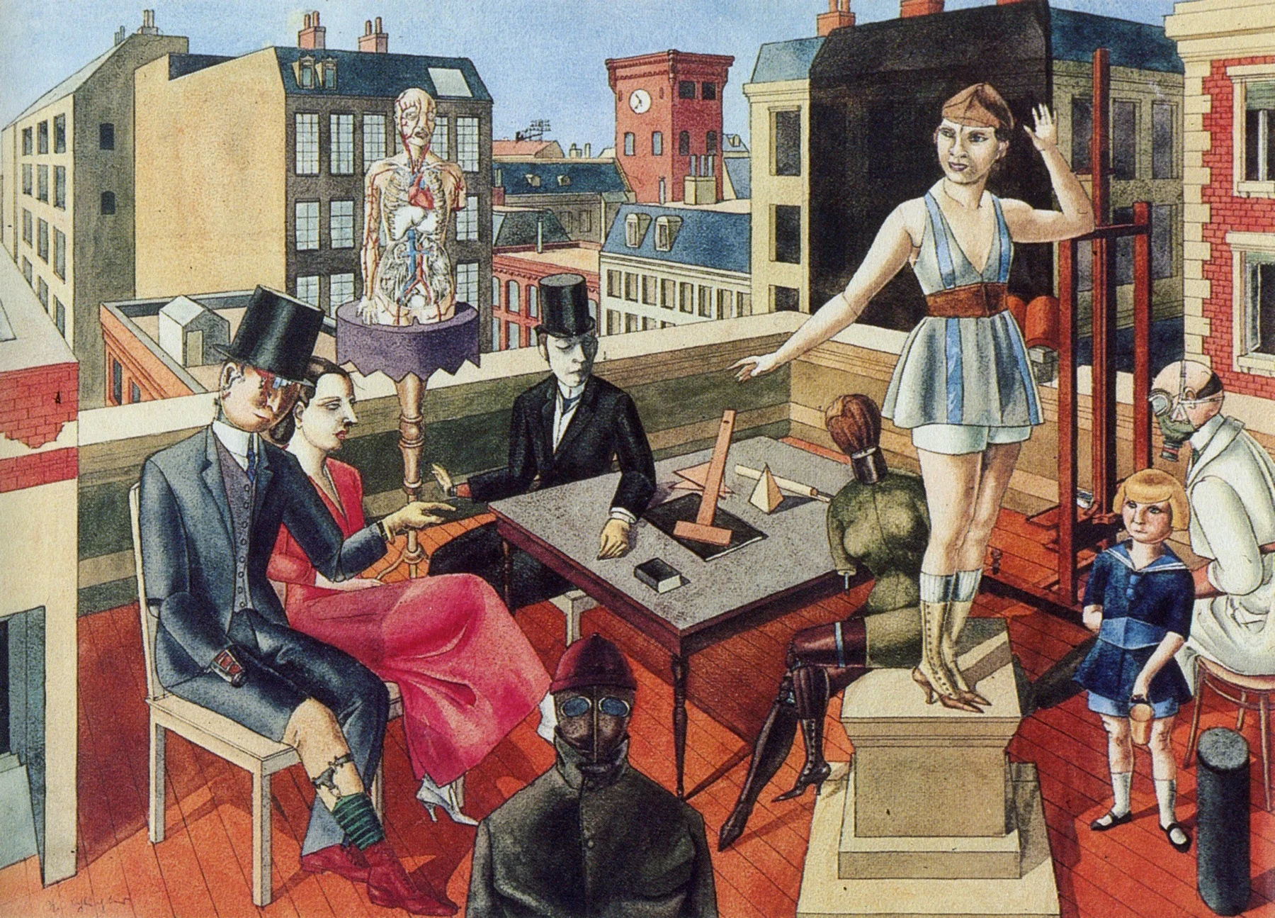 Rudolf Schlichter, The Rooftop Studio, c.1922, Gallery Nierendorf, Berlin.