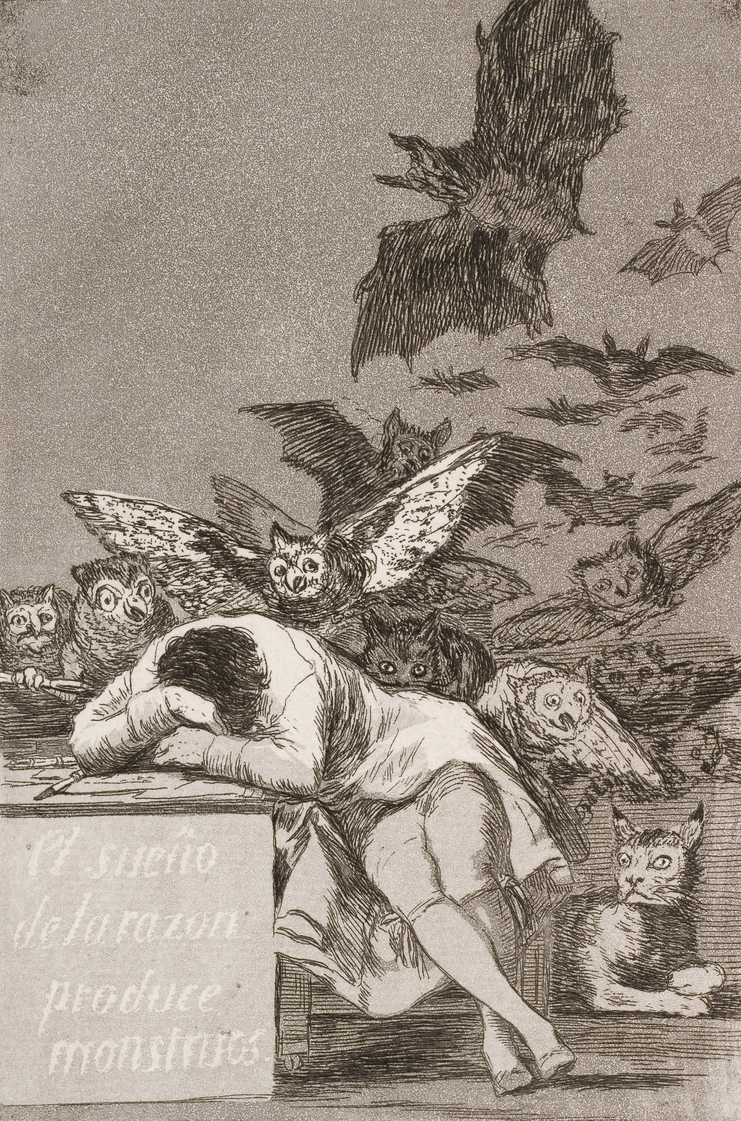 Francisco Goya, The Sleep of Reason Produces Monsters , c. 1799.