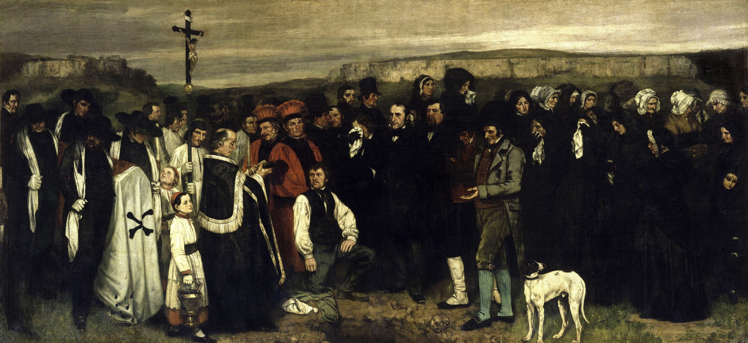Gustave Courbet, A Burial at Ornans , 1849–50, Musee d'Orsay, Paris.