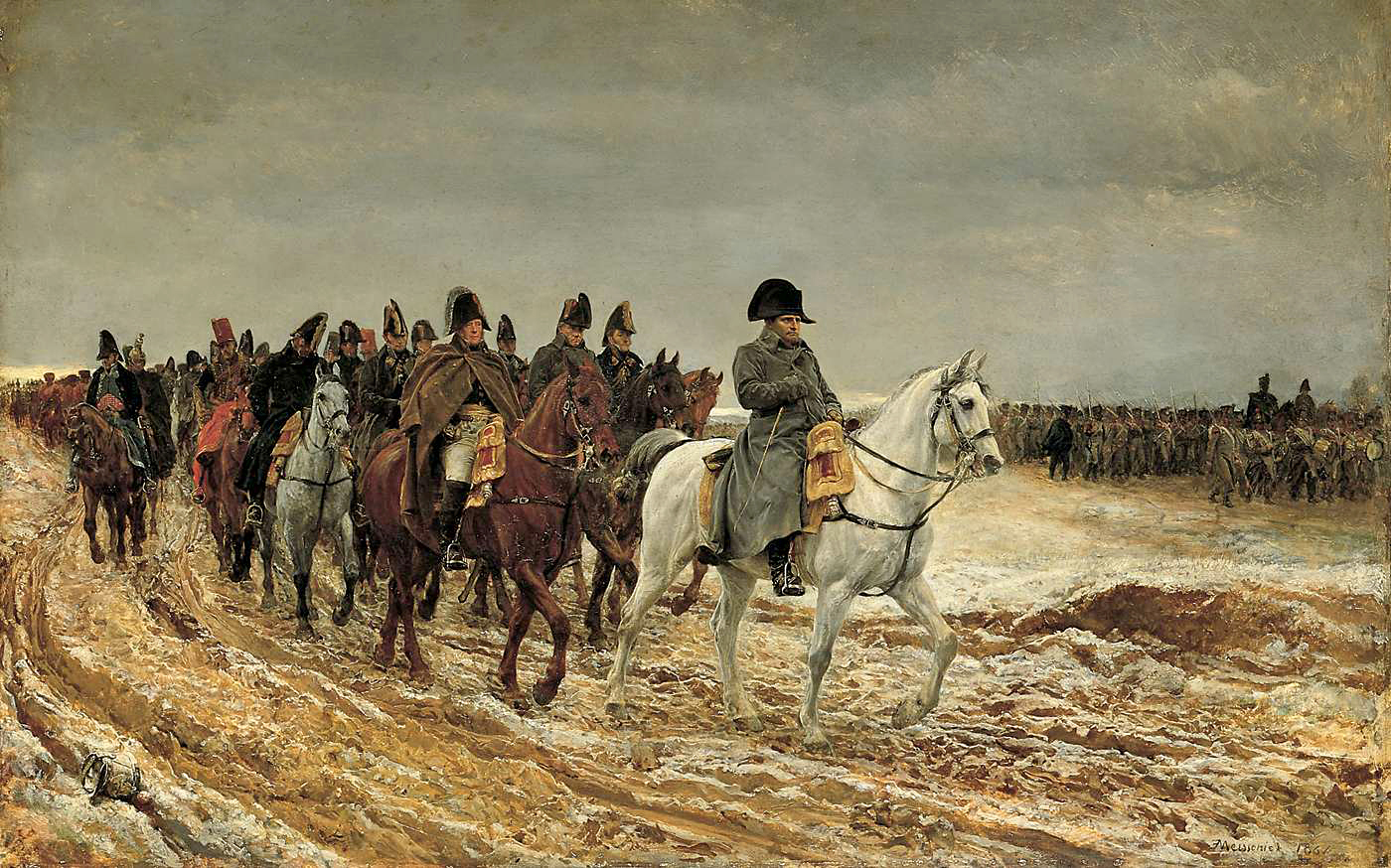 Jean-Louis-Ernest Meissonier, Napoleon and his staff returning from Soissons after the Battle of Laon 1814 , 1864, Musée d'Orsay, Paris. 