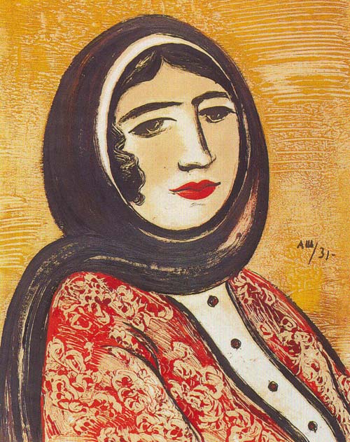 Alexander Shevchenko, Wife’s Portrait , 1905, Karakalpak Museum of Arts. 