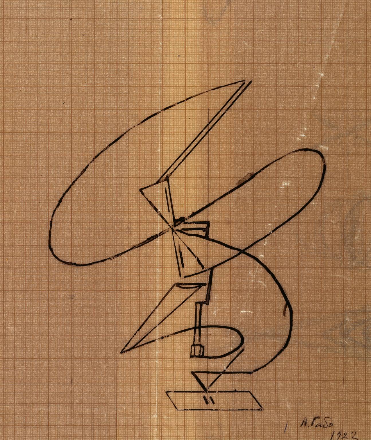 Naum Gabo, Sketch for a Kinetic Construction , 1922, Tate Britain. 