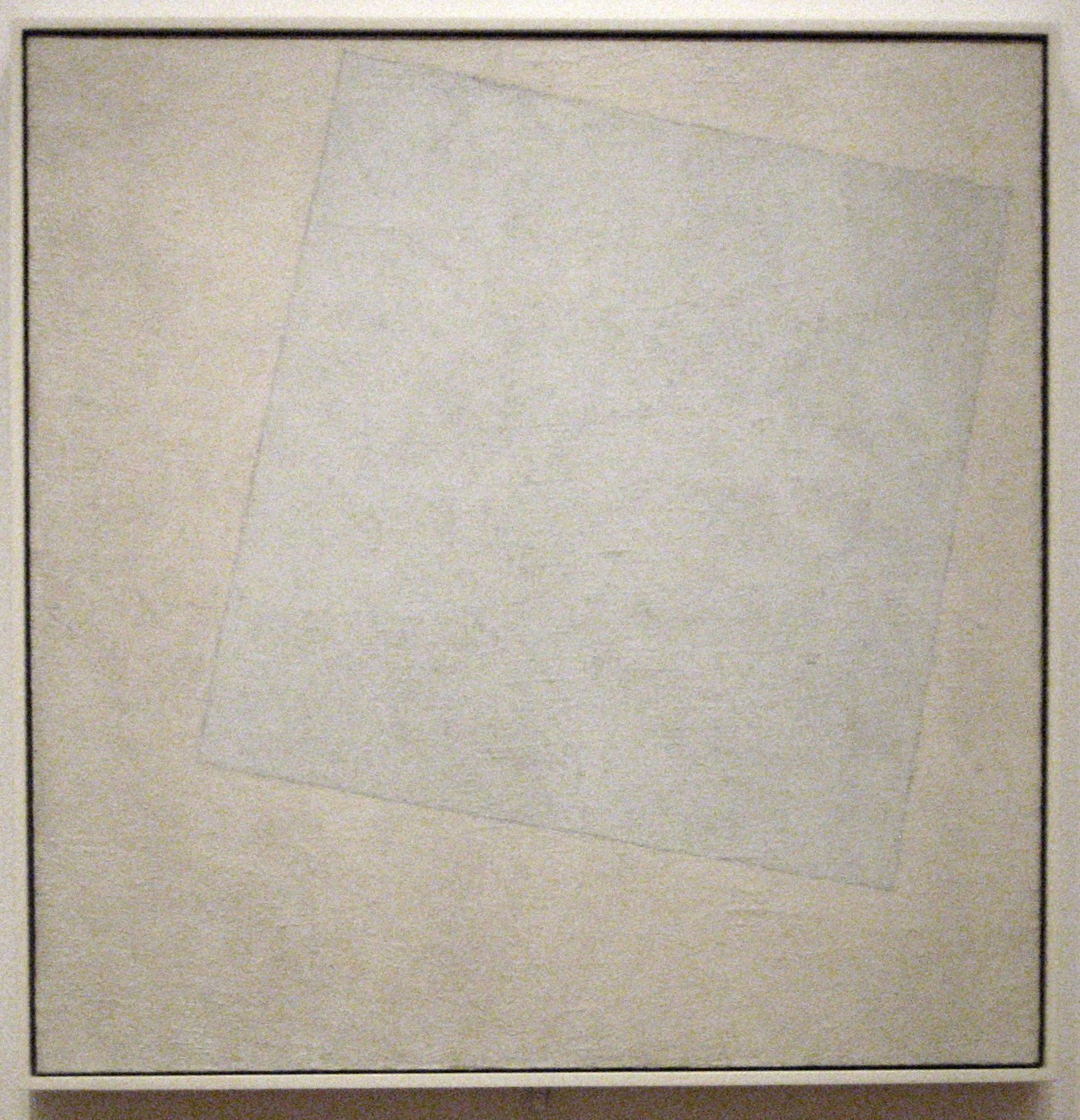 Kazimir Malevich, Suprematist Composition- White on White , 1918, Museum of Modern Art, New York.