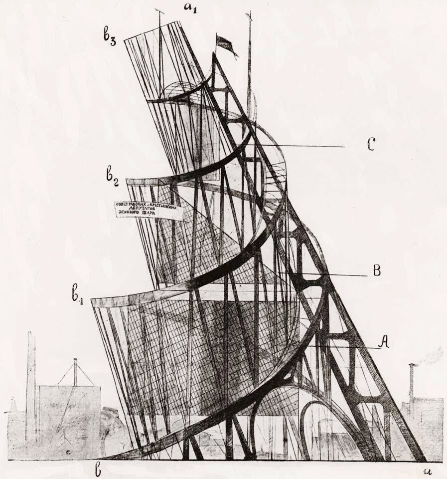 Vladimir Tatlin, Monument to the Third International , 1919–20. (Never Completed).