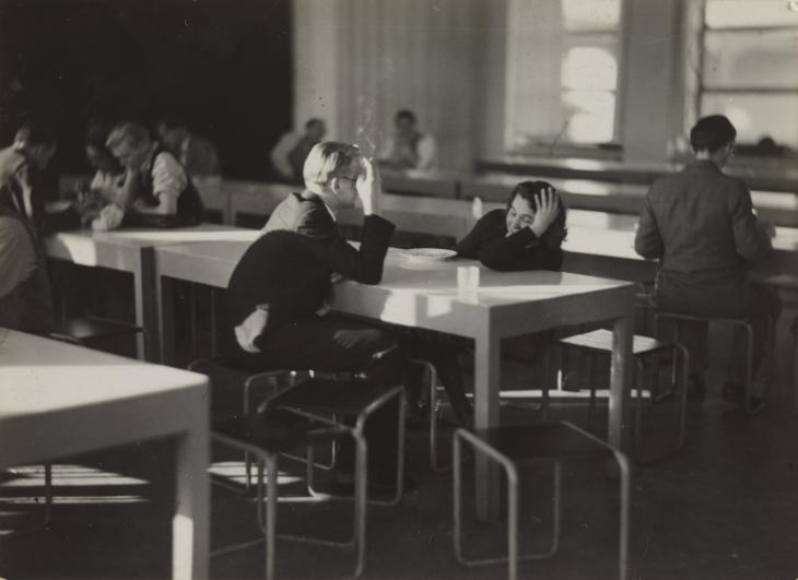Iwao Yamawaki, Cafeteria after lunch , Bauhaus, Dessau, 1930-2.