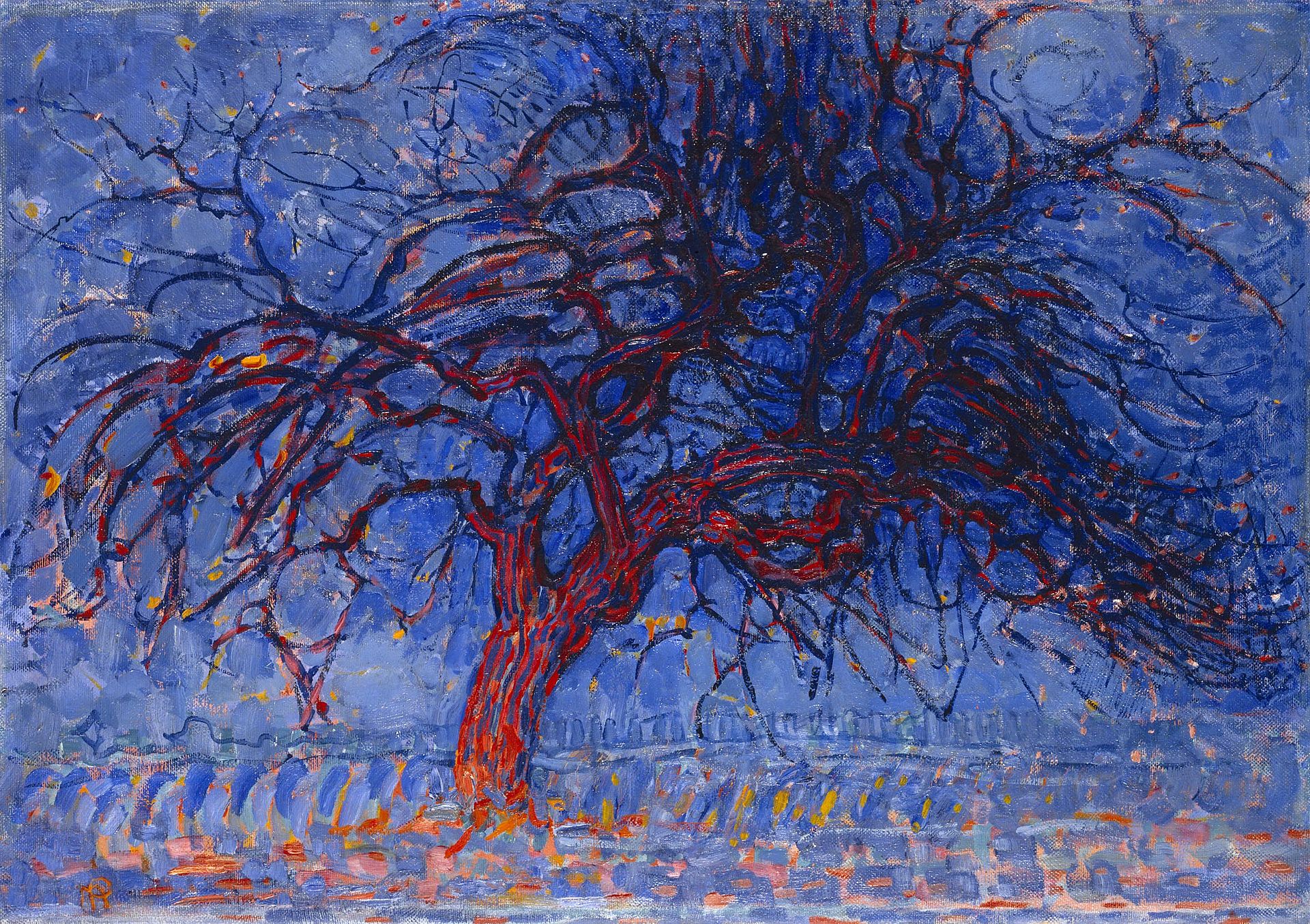 Piet Mondrian, Evening; Red Tree , 1908–10, Municipal Museum, The Hague.